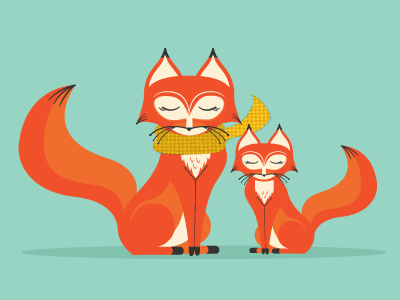 Foxes fox illustration