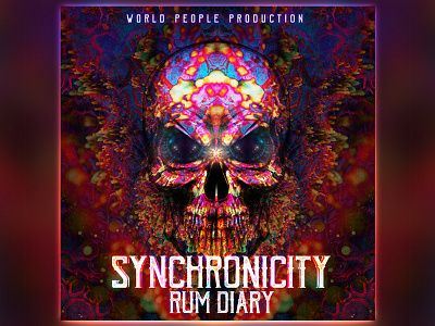 Synchronicity EP Artwork pirates psychedelic psytrance rum skulls