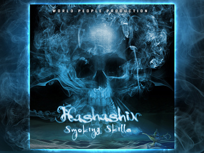 Hashashin - Smoking Skills Album cover belgium hashashin kills psychedelic psytrance skills skull smoke smoking