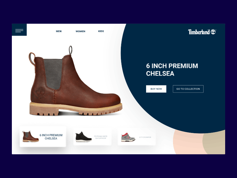 Timberland website concept