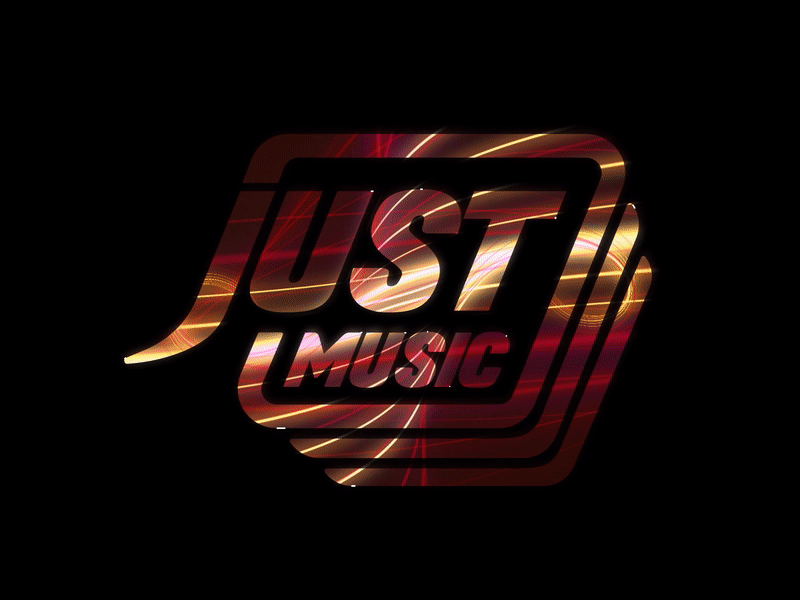 Just Music logo branding design digital illustration logo motion music party psychedelic psytrance vector