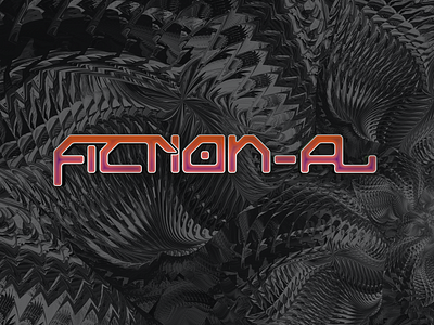 Fiction-al logo 3d branding cover design digital fractal icon illustration lettering logo music party psychedelic psytrance type typography ui vector web website