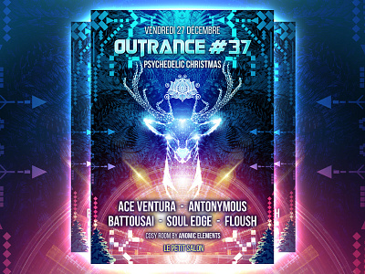 Outrance #37 Psychedelic Christmas Artwork