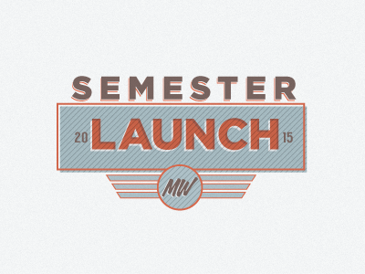Semester Launch Graphic design illustration launch logo