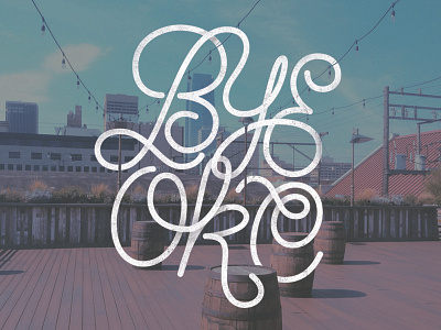 Bye OKC calligraphy custom type hand drawn hand lettering lettering type typography vector
