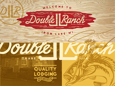 Double L Ranch brand design cabin fishing lodging logo logotype northwoods outdoors