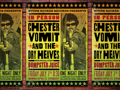 Gig Poster Concepts concept concert poster gig poster overprint punk silkscreen