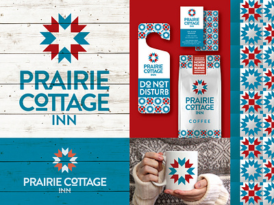 Hotel Branding Concept branding coffee concept cottage hotel icon inn logo prairie quilt