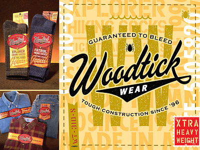 Woodtick Lodge Logos 9 apparel branding cabin camping lake lodge logo northwoods outdoors rustic typography