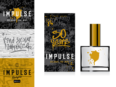 Impulse Cologne 1 branding cologne logo naming package design typography