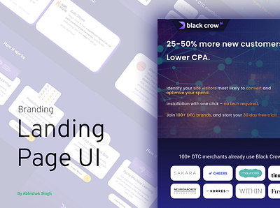 Landing Page Lead Capturing adove xd branding design figma landing page lead mordern technosters ui ux web design website