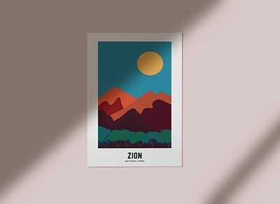 ZION National Park | Poster Design graphic design illustration poster design