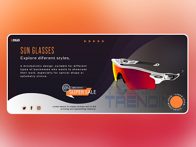 Sunglasses Banner Design branding graphic design