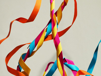 Handmade Type illustration photography ribbons type