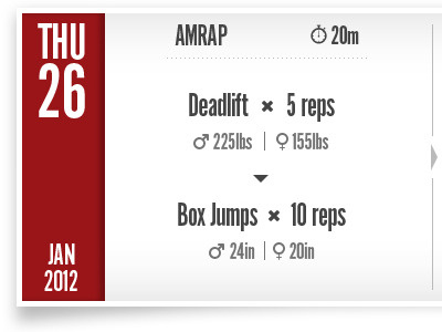 WOD Page Redesign crossfit impavidus wod