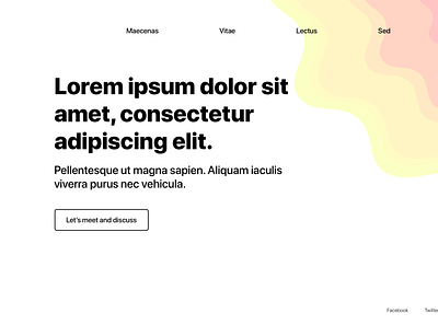 Love for Contours: Design 01 colourful contour minimalistic organic web design