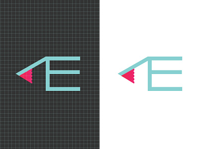 A & E Team Logo flat icon logo minimal pencil team