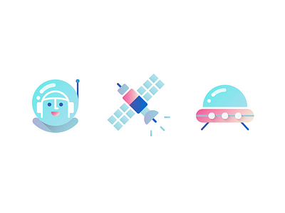 Space Icons adventure futuristic icons material design simple space time travel ui