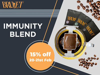 Promotional Design for Bruvet branding coffee design illustration poster promotion typography ui