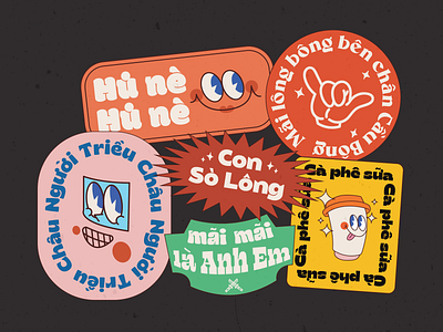 Modern Badges badges retro stickers typogaphy