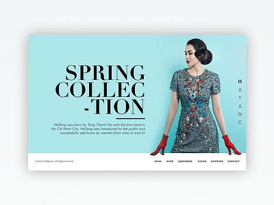 Ha Tang FH banner fashion webdesign