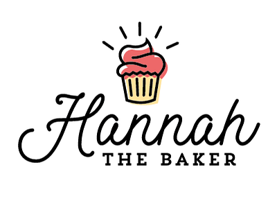 Hannah the Baker logo baker bakery cupcake logo