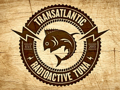 Tart Logo fish illustration logo radioactive texture tuna