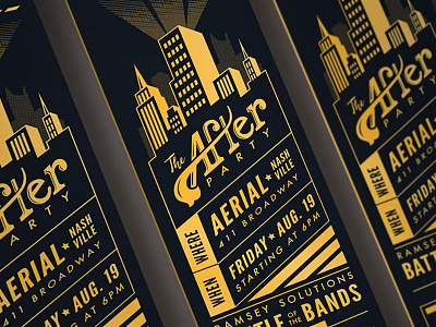 Battle of the Bands After-party Tickets ticket typography