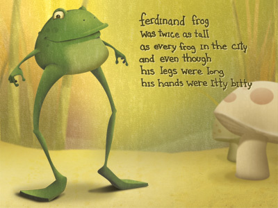 Ferdinand Frog childrens book ferdinand frog illustration