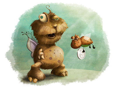 Glubert and Dr. Rufflilly art character illustration portfolio texture