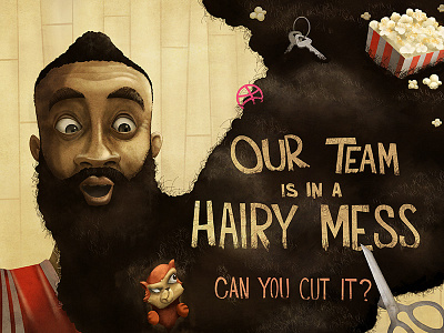 We're Hiring All-Stars art hire hiring illustration james harden portfolio texture