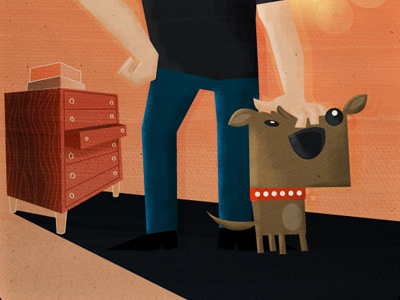 Pete and the Hound character design illustration lou pete