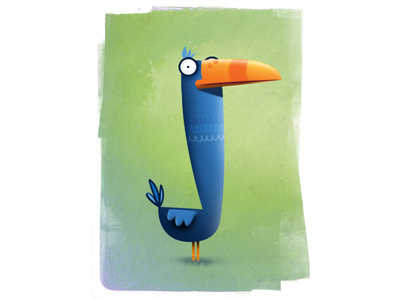 Blue Bird adobe bird blue illustration illustrator photoshop