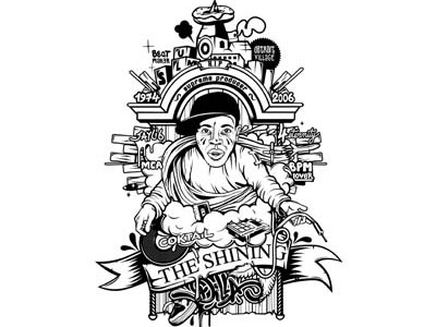 Supreme Dilla detroit producer donuts hip hop illustration jay dee logo music poster the shining vector