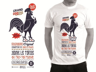 Tee-shirt Grand Coquin brand flyer identity illustration tee shirt vintage