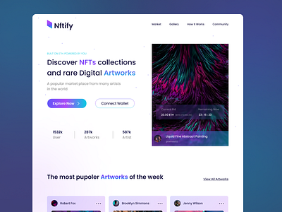 Nftify - NFT Landing Page