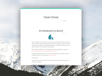 Clean Ghost Blog Template
