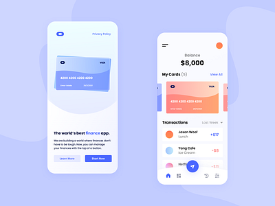 Finance App Design app design practice ui ux work