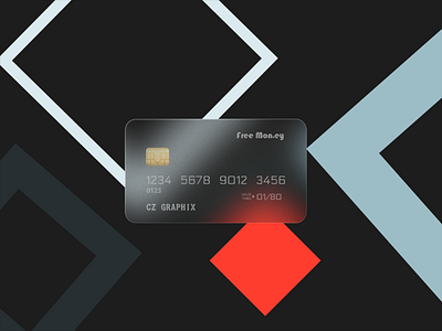 Frosted glass credit card