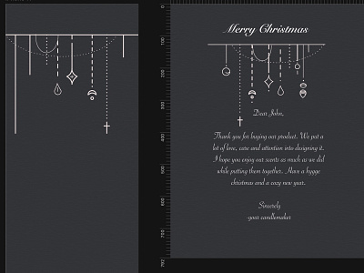 Ornaments. Envelope and Greetings Card