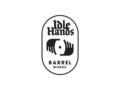 🍻 Idle Hands Barrel Works (WIP) barrel beer black black and white brewery hands icon logo microbrew minimal