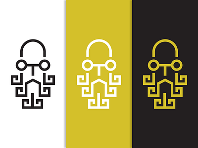 WIP Personal Project black cards icon logo mind minimal symbol white wip yellow