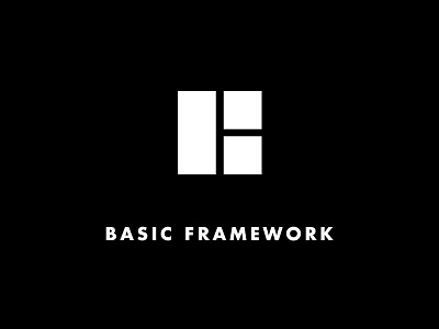 Basic Framework basic black and white framework icon identity logo simple typography