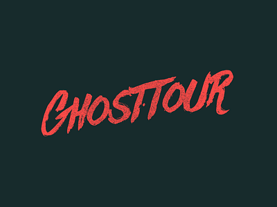 Ghost Tour Movie brush halloween horror logo movie title typetreatment