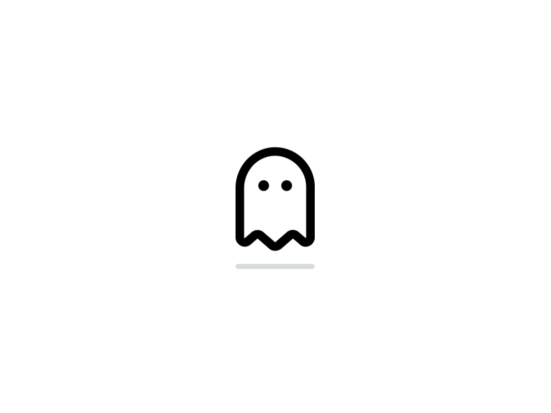 Ghosty float ghost icon illustration line minimal vector