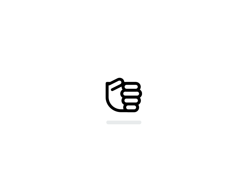 Thumbs Up! WIP animated approval clean email gif icon line ready thumbs up