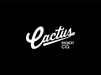 Cactus Brewery Type Treatment beer brewery cactus logo typography