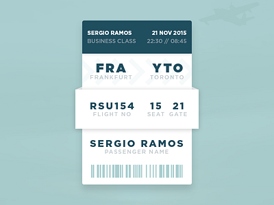 Boarding Pass boarding daily material mobile ui