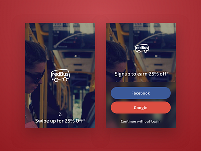 Redbus Login Redesign app login mobile offer redbus signup social travel ui ux