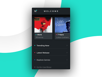 Music App: Home Screen